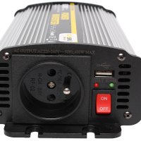 Měnič napětí Carspa CAR600U-242 24V/230V+USB 600W, modifikovaná sinus 2