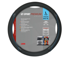 Potah volant 46-48 cm černý s modrým L