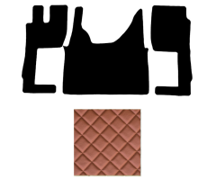 FORD MAX (43) koberce prošívané hnědé