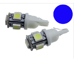 Auto LED 24V T10-5SMD-5050 modrá