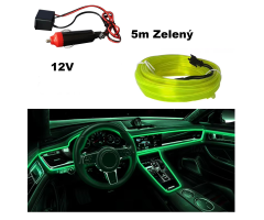 Světelný pásek 5m  interiér zelený 12V