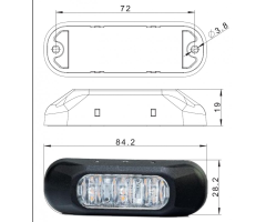 LED profi oranžový predátor FT-210 mini "Osram"
